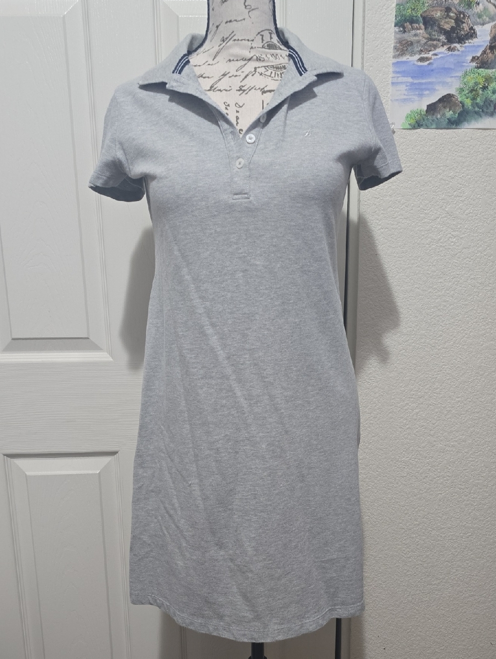 Nautica Women's Easy Classic Short Sleeve Stretch Cotton Polo Dress, Small, EUC